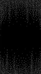 Falling numbers, big data concept. Binary white disorderly flying digits.