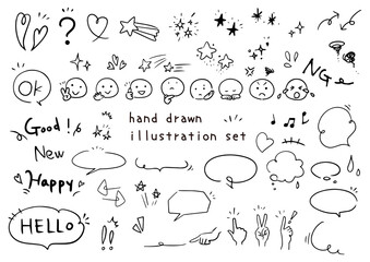 手書きの素材セット