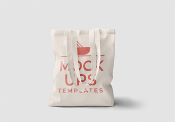 Mockup of customizable color tote bag on customizable background