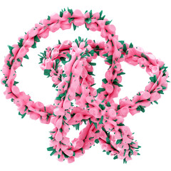 Abstract Pink And Green Knot