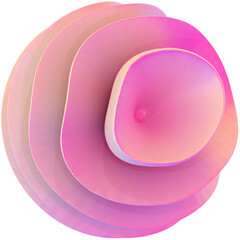 Abstract Pink Pearl Y2K Shape