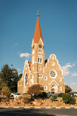 The Christ Church (Christuskirche) is the best-recognized landmark of Windhoek, Namibia. A German Lutheran church built in 1907 in conflicting neo-Gothic and art nouveau styles.