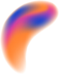 Abstract gradient colorful organic shape element
