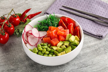 Hawaian cuisine - Poke with salmon