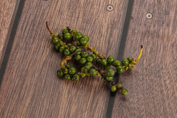 Green pepper corn heap isolated