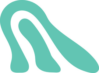 Abstract hand drawn organic shape