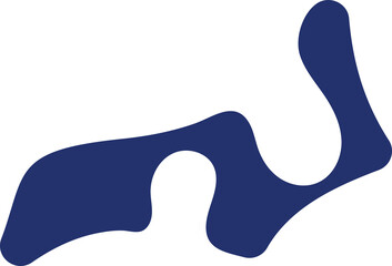 Abstract hand drawn organic shape