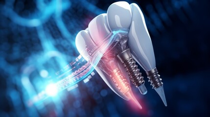 Technological Dental Implant. Generative AI