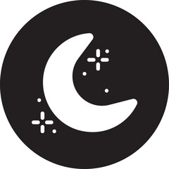 moon glyph icon
