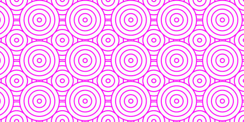 Seamless pattern with pink circles Abstract pattern with circle with Seamless overloping clothinge and fabric pattern with waves. abstract pattern with waves and pink geomatices retro background.
