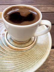 cup of coffee on table