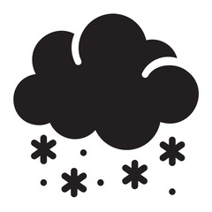snow glyph icon