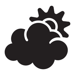 cloudy glyph icon