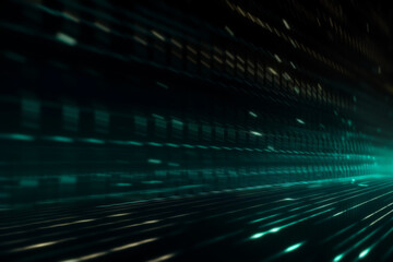Coding Future. Abstract coding backdrop. AI and modern interaction. Bright sphere. AI, Coding. Quantum. Grid, lines