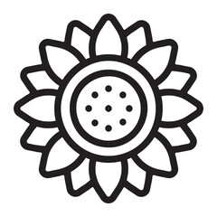 flower line icon