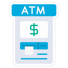 Fototapeta premium Atm Icon