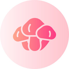 mushroom gradient icon