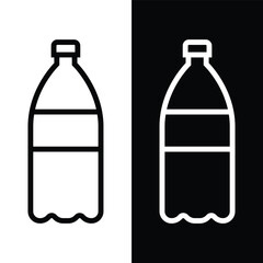 black and white water bottle icon, vector, template, logo, trendy, collection, flat, design 
