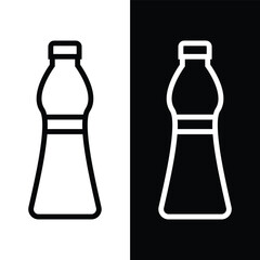 black and white water bottle icon, vector, template, logo, trendy, collection, flat, design 