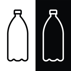 black and white water bottle icon, vector, template, logo, trendy, collection, flat, design 