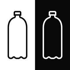 black and white water bottle icon, vector, template, logo, trendy, collection, flat, design 