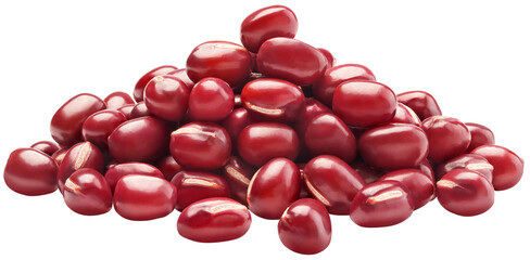 Stacked adzuki beans isolated