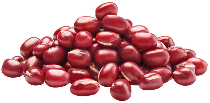 Stacked adzuki beans isolated