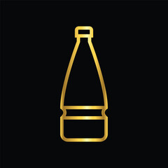 gold color water bottle icon, vector, template, logo, trendy, collection, flat, design