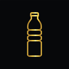 gold color water bottle icon, vector, template, logo, trendy, collection, flat, design