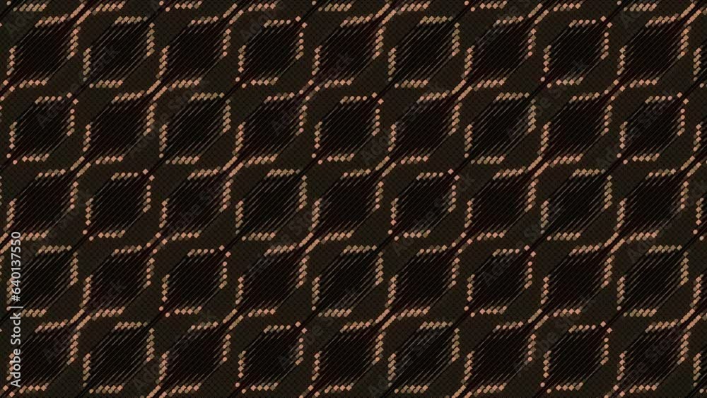 Leinwandbilder interlaced complex pattern of metallic shiny elements on dark background. creative concept design. d
