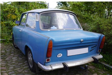 Original automobile from the GDR It was made of a hard plastic known as Duroplast, made from...