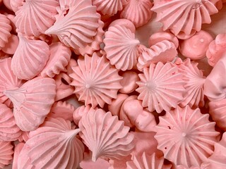 Lots of pink meringues