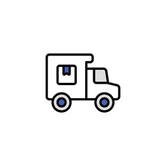Free Delivery icon design with white background stock illustration