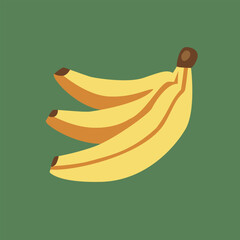 Ripe yellow bananas vector illustration