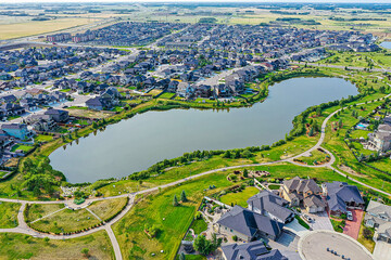 Sky's Canvas: Stonebridge, Saskatoon, Saskatchewan Panorama