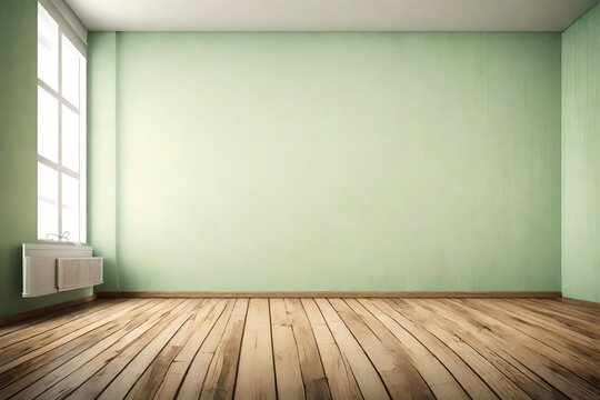 empty room with light green color wall for display 4k HD Ultra High quality photo.