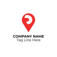 d letter location logo design