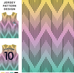 Abstract ethnic zigzag concept vector jersey pattern template for printing or sublimation sports uniforms football volleyball basketball e-sports cycling and fishing Free Vector.