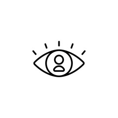 Vision icon design with white background stock illustration