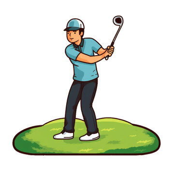 This illustration depicts a person enjoying a game of golf.

 Generative AI