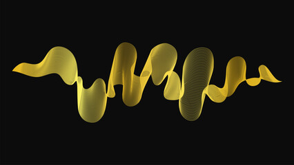 Obraz premium Abstract backdrop with luxury golden waves