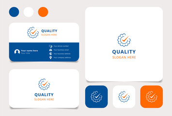 Quality logo design with editable slogan. Branding book and business card template.