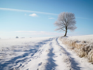 Obraz premium winter landscape with snow