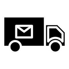 mail truck glyph 