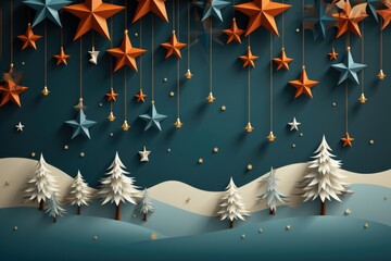 Merry Christmas and Happy New Year background. Generative AI