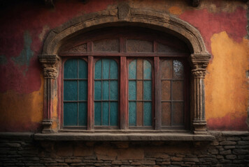 Fototapeta na wymiar old window in building