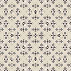 Light beige and grey plaid fabric texture as a seamless vector background