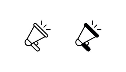 megaphone icon design with white background stock illustration