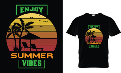Enjoy summer vibes t shirt design