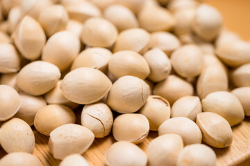Fresh ginkgo seed nut close up